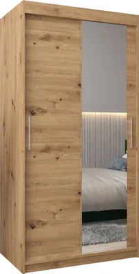 Produktbild von Kleiderschrank, Schiebetürenschrank Schlafzimmer, Schrank mit Spiegel TOKYO 2 100 cm