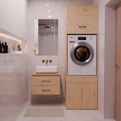 Obrázek produktu pro Nástavba nad pračku do koupelny 64 cm MARGO - dub artisan