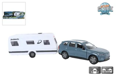 Produktbild von Kids GLOBE Volvo Spielzeugauto mit Wohnwagen 30cm - Volvo EX90