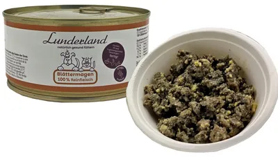 Produktbild von Lunderland Blättermagen 300g Einzelfuttermittel für Hunde und Katzen 100 % Blättermagen vom Rind