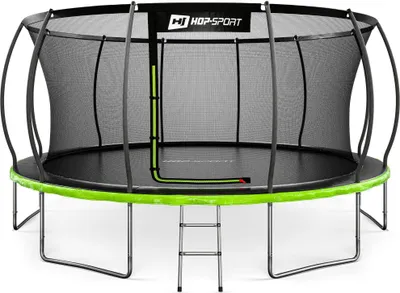 Produktbild von Hop-sport Záhradná trampolína 16ft (488cm) pumpkin - čierno/zelená s vnútornou sieťou