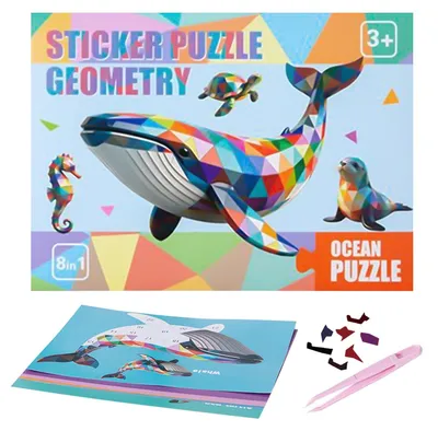 Imagen del producto de Calcomanías geométricas reutilizables para niños
