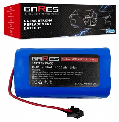 Zdjęcie produktu dla Gares Akumulator do Setti RV500 14,4V | 14,4V 2,1 Ah Li-Ion | Mocna Bateria do Robot Sprzątający | Wydajny Zamiennik Gares®