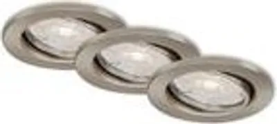 Produktbild von LED Einbauleuchten dimmbar schwenkbar 3er Set GU10 5,5W silber Ø8,6cm Briloner