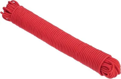 Productafbeelding van Polypropyleen touw, 45 meter, rood, geschikt voor binnen- en buitengebruik, tenttouw, handdoeklijn