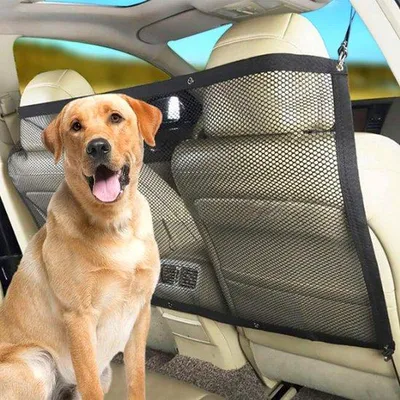 Produktbild von Famanu Hundebarriere Schutznetz - 115 cm x 62 cm, faltbares Hundetür und Treppenschutzgitter für Hunde und Katzen