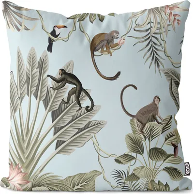 Produktbild von VOID Dschungel Affen Flamingo Kissenbezug Kissenhülle Sofakissen Kissen Deko Outdoor-Kissen Dekokissen