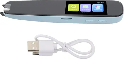 Zdjęcie produktu dla Tłumacz głosowy WiFi, cyfrowy ekran dotykowy, szybka identyfikacja, czytnik skanów do nauki podróżowania na pokładzie, niebieski