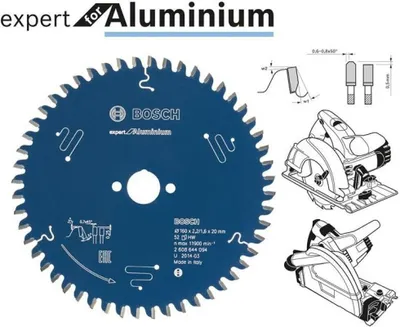 Immagine prodotto di Bosch Expert for Aluminum - Lama circolare - per legno, plastica, alluminio, metalli non ferrosi, epossidica - 216 mm - 64 denti (2608644110)