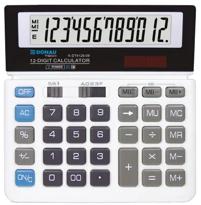 Imagen del producto de Calculadora DONAU TECH K-DT4126-09, color blanco, modelo 5935