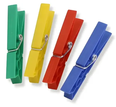 Wäscheklammern-Set 40 Stück, Kunststoff, 7 x 1 cm, für drinnen & draußen