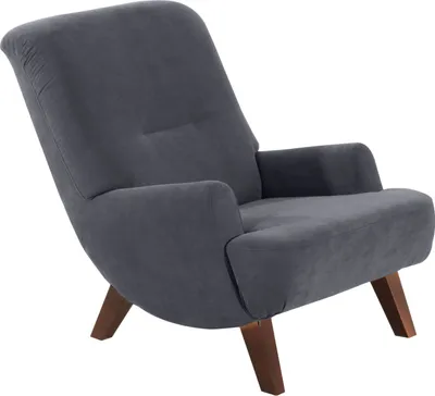 Produktbild von Max Winzer Sessel Brandford - Velourstoff anthrazit - Maße: 71 x 101 x 80 cm