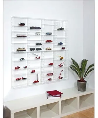 Produktbild von Vitrine Serie C, 15x60x60 cm, 10 variable Böden, Schiebetüren, einhängbare Rückwand