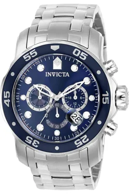Obrázek produktu pro Invicta Pro Diver - SCUBA 0070 Pánské Hodinky - Quartz Hnutí - Nerezová Ocel s Modrým Ciferníkem - 48 mm