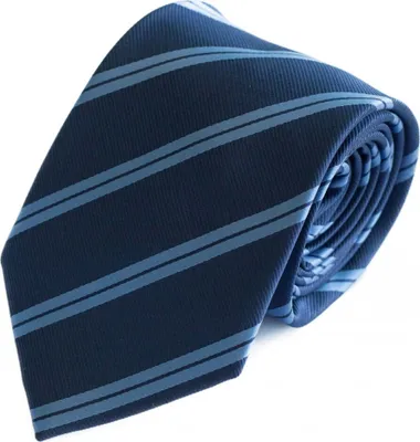 Produktbild von Fabio Farini - 1 Stück gestreifte Herren Krawatte - Tie mit Streifen in 6cm oder 8cm Breite Breit (8cm), Navyblau/Tiefblau