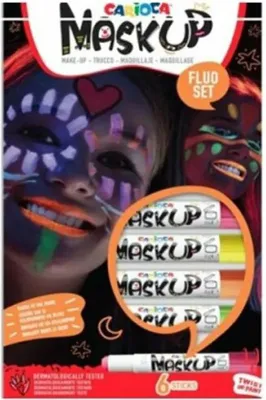Productafbeelding van CARIOCA gezichtsverfset "Mask Up", 6 stuks, neonkleuren