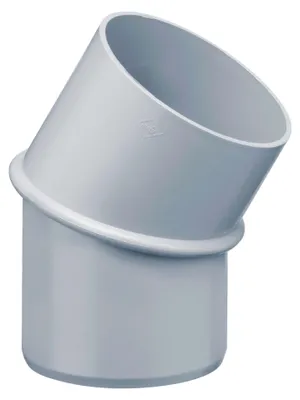 Produktbild von INEFA Fallrohrbogen 30 Grad, DN100 / 100mm, Grau – PVC Regenrohrbogen für die Dachrinne am Gartenhaus oder Pavillon als passgenaues Zubehör zur Dachentwässerung aus Kunststoff