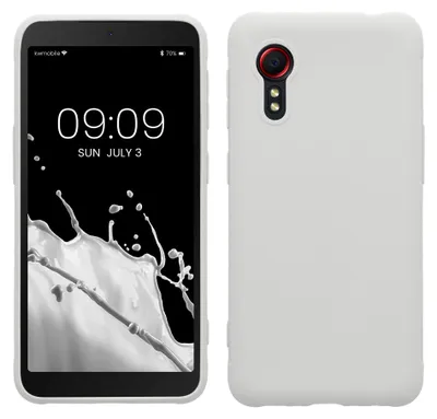 Produktbild von kwmobile Handyhülle für Samsung Galaxy Xcover 5 Hülle - TPU Case - Kabelloses Laden - Schutzhülle Cover in Weiß matt