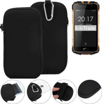 Produktbild von K-S-Trade Neopren-Hülle Handy-Hülle kompatibel mit Ulefone Armor 2 Schutzhülle Neoprenhülle Sleeve Schutz-Hülle Gürtel Tasche Case Holster