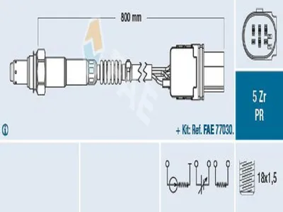 Produktbild von FAE Lambdasonde für VW GOLF VI (5K1) 75051
