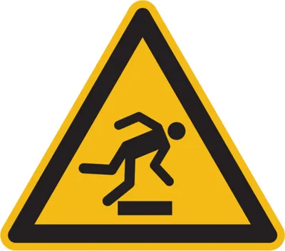 Produktbild von Dreifke® Warnschild, Warnung vor Hindernissen am Boden W007 | Folie selbstkle...