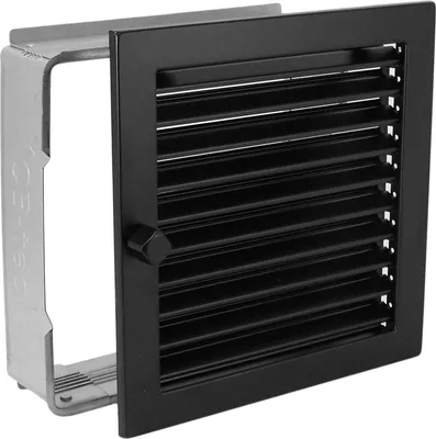 Produktbild von Warmluftgitter WG 2323 S Lüftungsgitter Schwarz 230 x 230mm Zuluft Abluftgitter