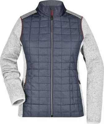 Produktbild von Strickfleecejacke im stylischen Materialmix light-melange/anthracite-melange, Gr. XL