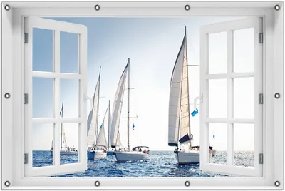 Produktbild von Wallario Outdoor-Poster für Garten oder Balkon 100 x 150 cm: Segelschiff auf dem Meer