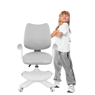 Zdjęcie produktu dla Fotel biurowy dziecięcy Mark Adler Junior 4.6 Grey | Ergonomiczne krzesło obrotowe dla dziecka