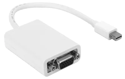 Image de Câble adaptateur haute définition de 17 cm (6,7 pouces) avec connecteur mini-DP mâle vers VGA femelle pour ordinateur