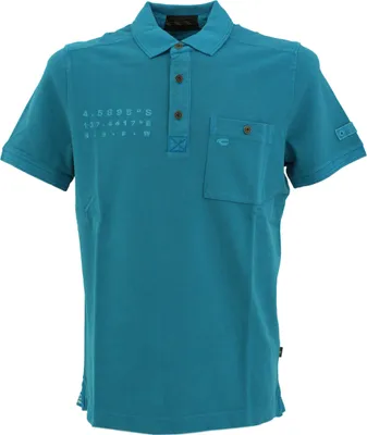 Produktbild von 28092 Camel Active, ,  kurzarm Polohemd Poloshirt, Pique, blue, XL