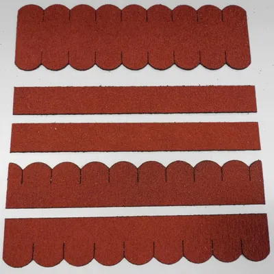 Produktbild von 1 Set Dachschindeln Biberschwanz (33 mm + 30 cm lang) rot