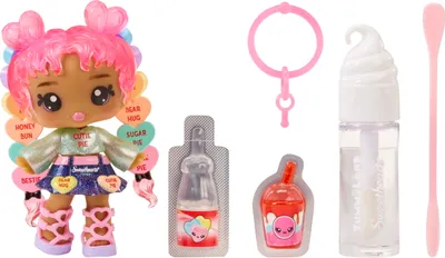 Obrázek produktu pro MGA Entertainment Yummiland Lip Gloss Doll - Pink (Lily Hearts), Figurka, Ženy, 4 rok/roky, Chlapec/děvče, 100 mm, Vícebarevný