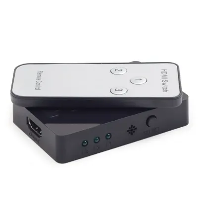 Obrázok produktu pre gembird HDMI Switch 3 Eingänge -> 1 Ausgang 4k +Fernbed.