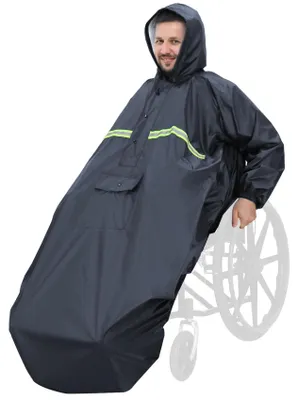 Imagen del producto de Solidchoice: Poncho impermeable para sillas de ruedas, ligero y duradero