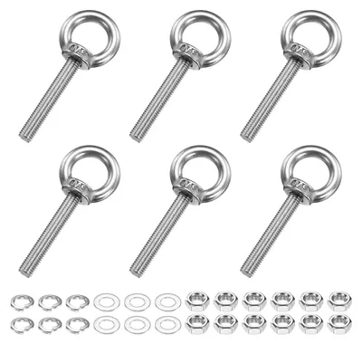 Productafbeelding van Omgoods - Set van 6 Oogringen met Borgmoeren voor Hangmatten