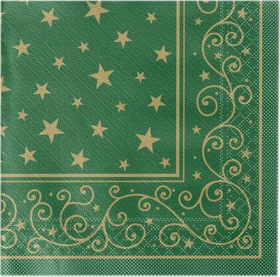 Produktbild von Sovie HORECA Weihnachtsserviette Liam in Grün aus Tissue Deluxe®, 4-lagig, 40 x 40 cm, 50 Stück
