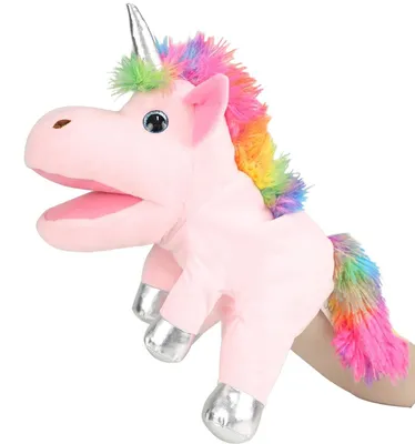 Imagen del producto de Solidchoice - Marioneta de mano con forma de unicornio para juegos creativos