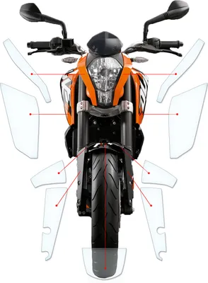 Produktbild von Lackschutzfolie Steinschlagschutz passend für KTM Duke 125/390 2011-2016