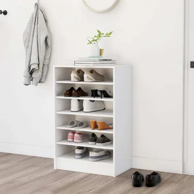 Produktbild von vidaXL Schuhschrank Weiß 60x35x92 cm Holzwerkstoff