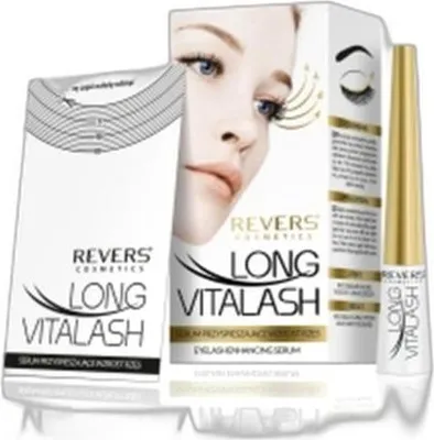 A product shot of a lash serum box and applicator.