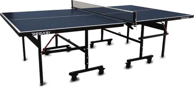 Produktbild von Pegasi Tischtennisplatte Office 250 - Tischtennisplatte Indoor - Tischtennis - Klappbar - Tischtennistisch - Kompakte Lagerung - Inklusive 2 Schläger und Bälle - Original - Blau
