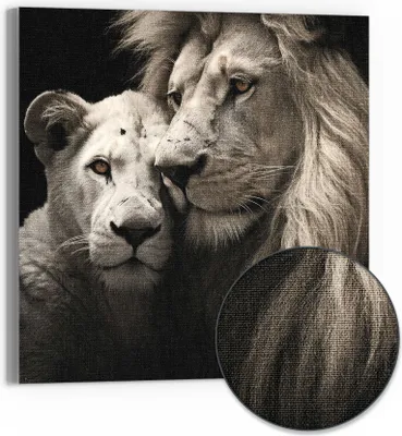 Produktbild von DEQORI Hybrid Leinwand Bild 30x30 cm 'Zarte Wildheit' Wandbild Glas flach modern