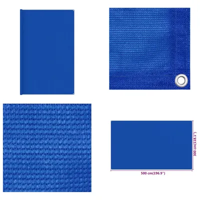 Obrázok produktu pre vidaXL Koberec do stanu 300x500 cm Modrý HDPE - Koberec do stanu - Koberec na terasu - Koberec na kempovanie