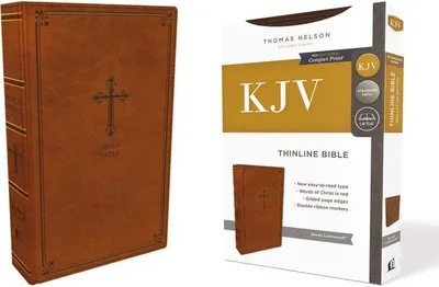 Produktbild von KJV Holy Bible: Thinline, Brown Leathersoft, Red Letter, Comfort Print: King James Version