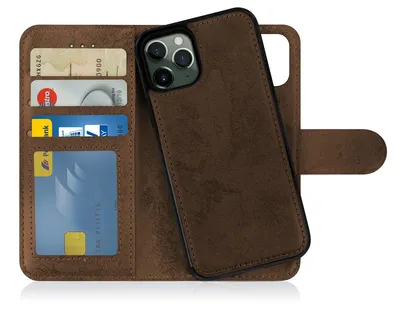 Zdjęcie produktu dla Etui z klapką na telefon Apple iPhone 11 Pro w kolorze brązowym
