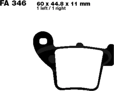 Image de Plaquettes de frein arrière pour Honda CRF 250 R Red Moto, année de fabrication 2020-2022, plaquettes de frein EBC - Neuf