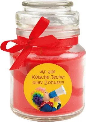 Image de Bougie parfumée en pot - Rouge Carnaval - Candy 120gr ( 30h )