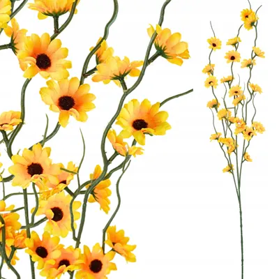 Produktbild von Topoblu Sonnenblume Zweig 100 cm XXL Kunstblume gelb
