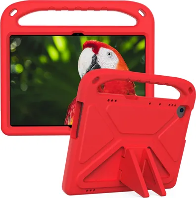 Image de Etui de protection pour Lenovo Tab M10 FHD REL TB-X605FC /TB-X605LC 10.1", étui enfant léger en EVA avec poignée et support Rouge
